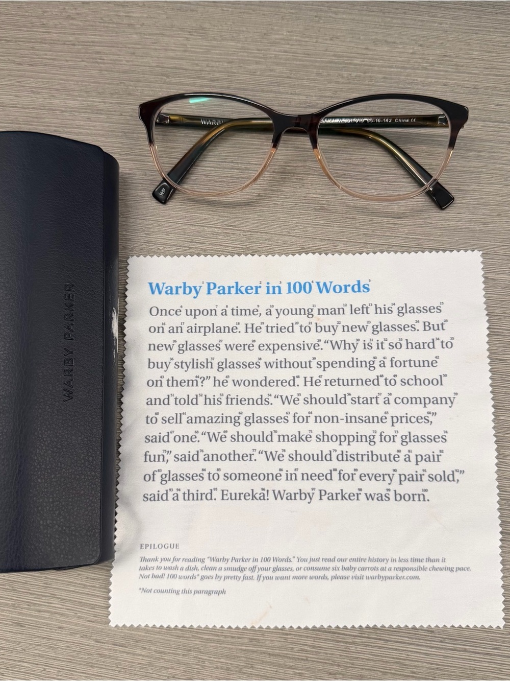 Warby Parker "Daisy" Eyeglass Frames – Tortoise & Crystal Peach (55-16-142)